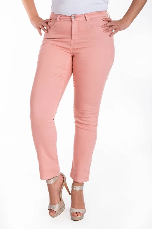 Jeans de couleur taille haute stretch