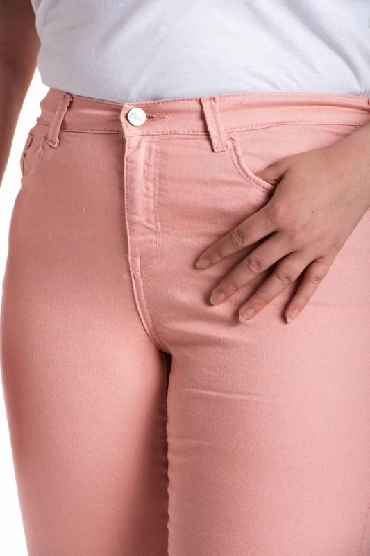 Jeans de couleur taille haute stretch