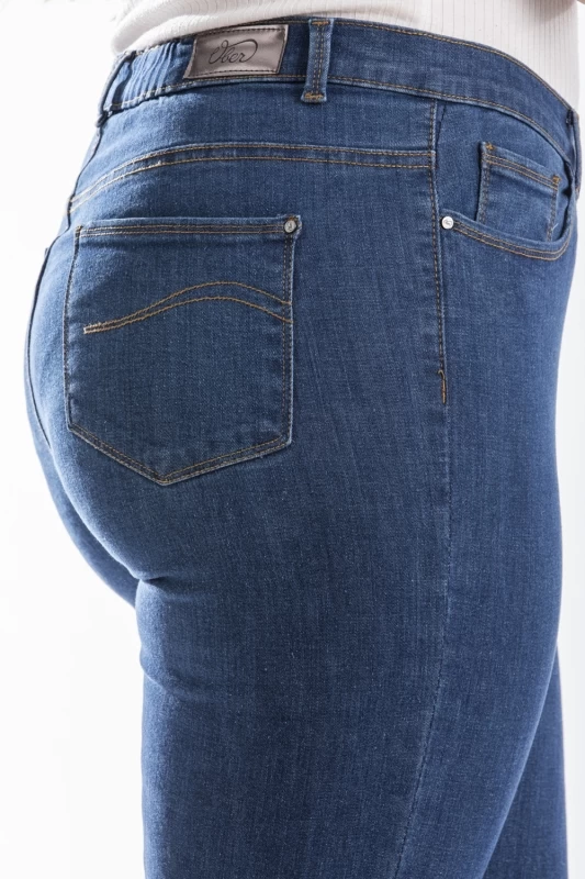 Jeans coupe droite taille haute denim