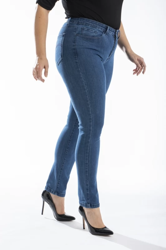 Jeans slim taille haute stretch