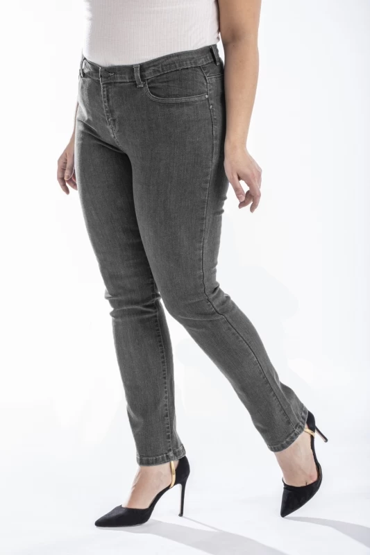 Jeans elasticizzati colorati a vita alta taglio dritto OBR16