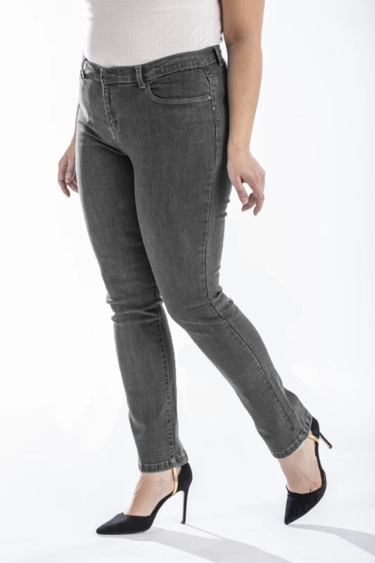 Jeans de couleur coupe droite taille haute stretch OBR16