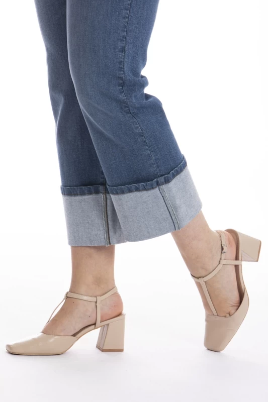 Jeans regular avec maxi revers OBHEM1